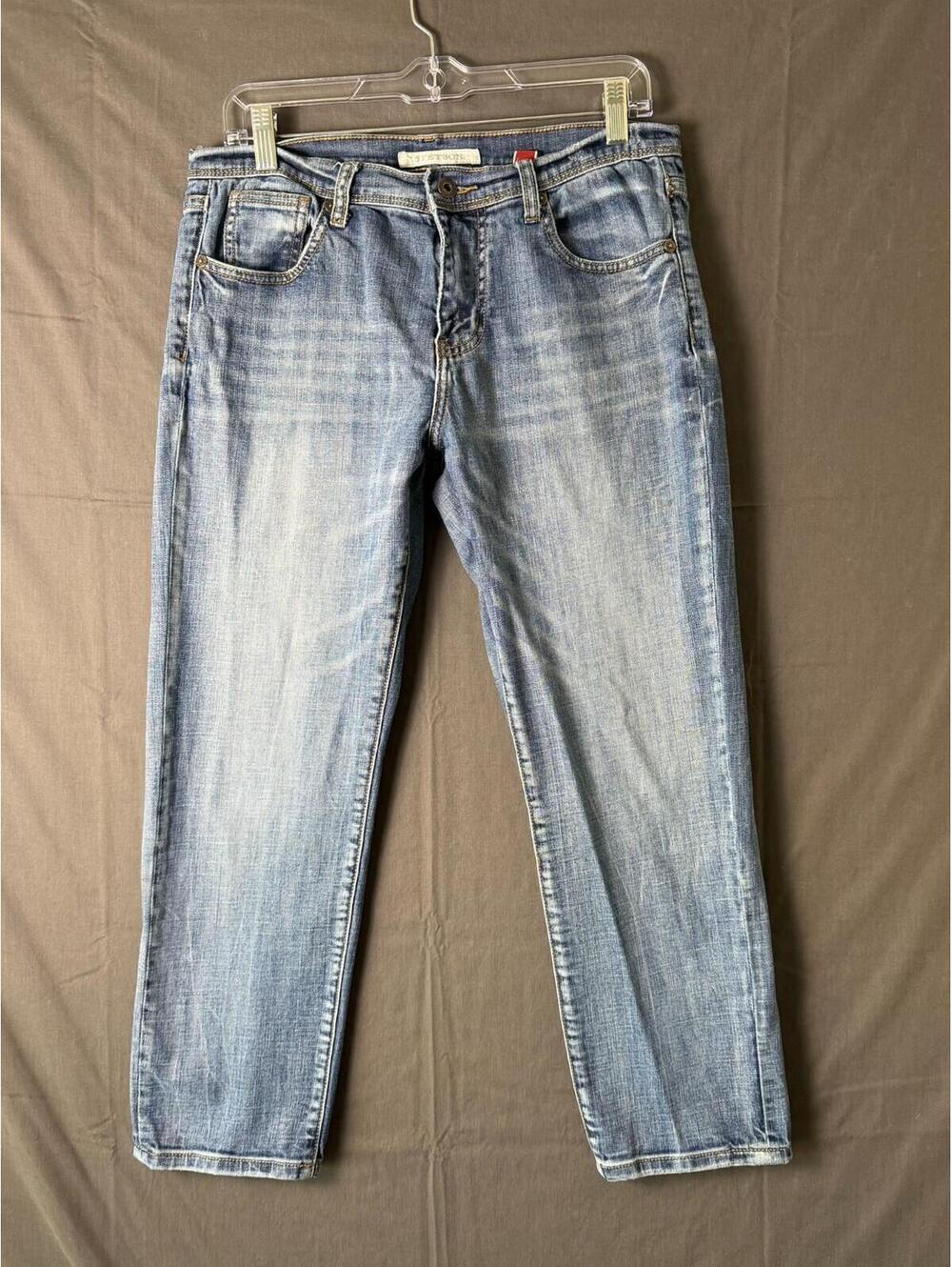 Stetson Boyfriend Straight Leg Jeans Women’s 8 Ankle Stretch Light Wash